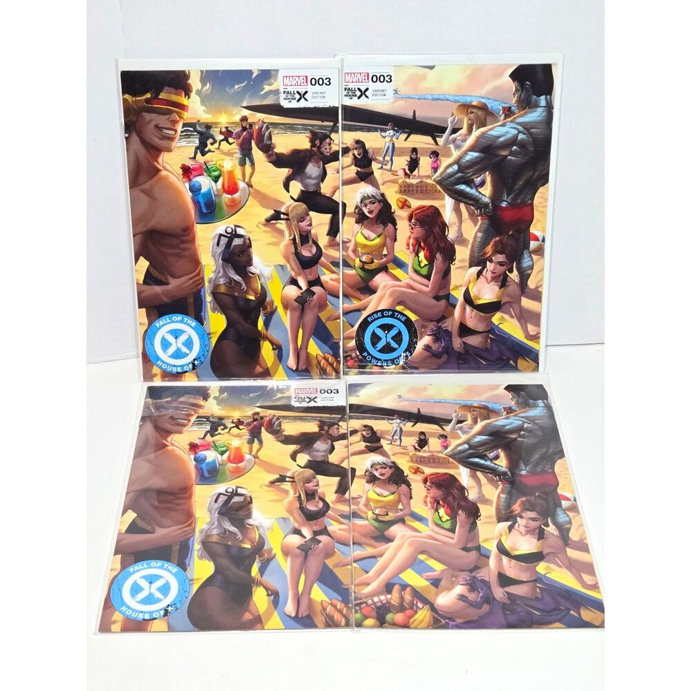 X-Men Fall & Rise of the House of X #3 Ejikure Connecting Beach Variant 4pc Lot